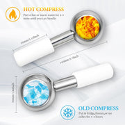 Stainless Steel Ice Ball Massage Roller for Face and Eye Therapy