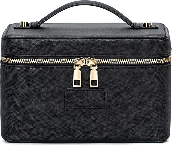 Makeup Bag Vanity Case for Women – Portable Cosmetic Bag Makeup Bag Organizer Travel Toiletry Bag with Removable Divider