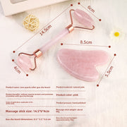 Rose Quartz Facial Roller and Heart Gua Sha