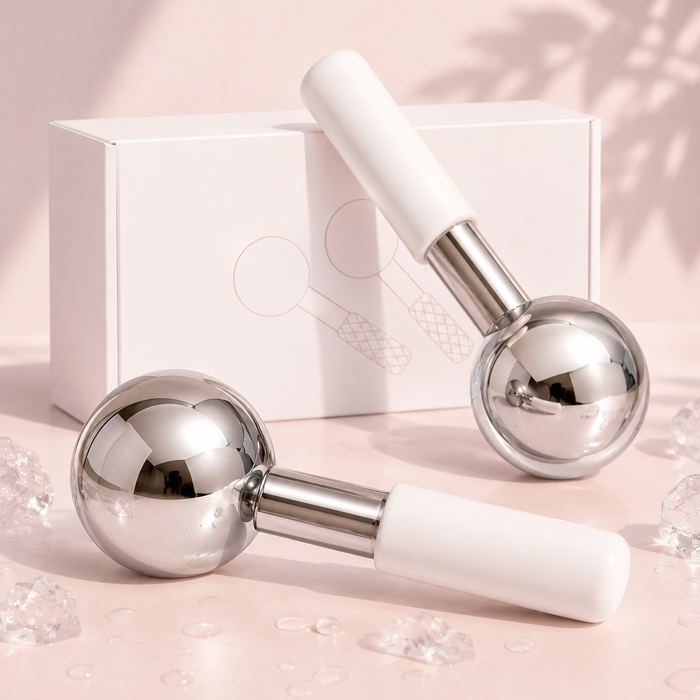 Stainless Steel Ice Ball Massage Roller for Face and Eye Therapy
