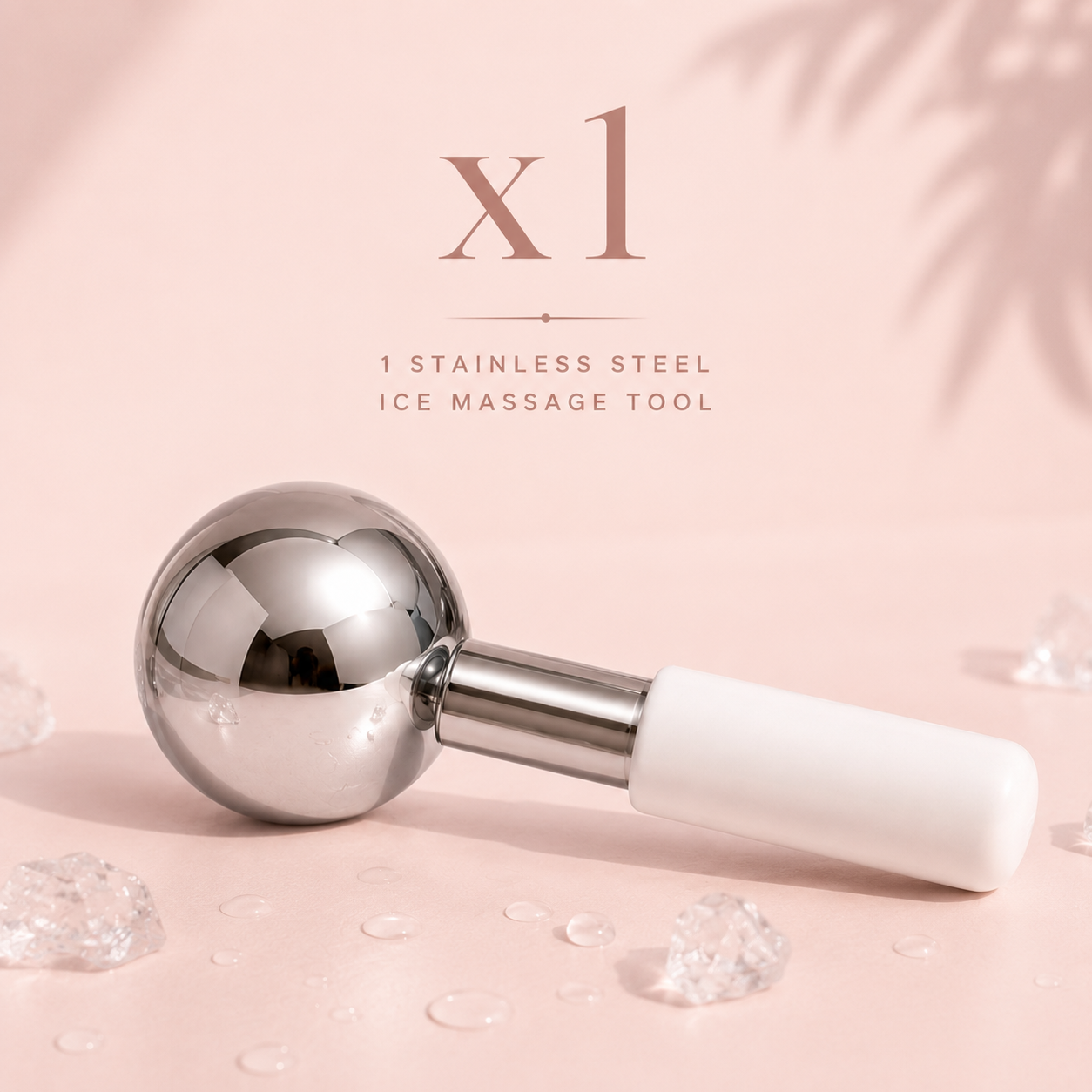 Stainless Steel Ice Ball Massage Roller for Face and Eye Therapy