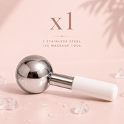 Stainless Steel Ice Ball Massage Roller for Face and Eye Therapy
