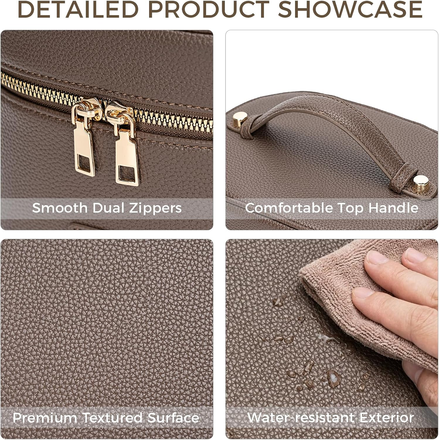 Travel Vanity Makeup Case - Coffee