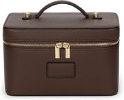 Makeup Bag Large Vanity Case for Women Travel Cosmetic Bag Makeup Case Organizer Leather Travel Toiletry Bag